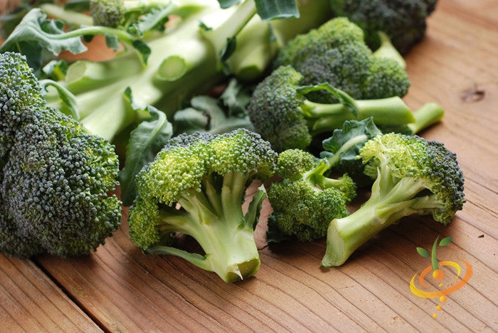 Broccoli Calabrese seeds from SeedsNow, showing fresh green seed packets for planting and gardening.